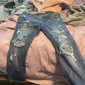 Distressed jeans